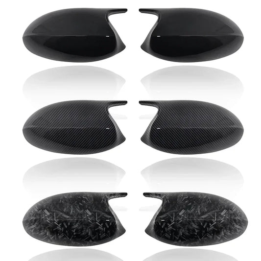 Carcasas retrovisores para Bmw 1/3 Series E90 E91 E92 E93 E80 E81 E87 E88 NEGRO brillo / Efecto fibra de carbono